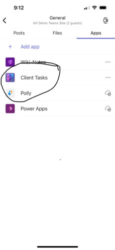 planner mobile client tasks